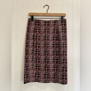 LIVERPOOL Bia Knit Pencil Skirt Pull-On Stretch Textured Tweed Pink Size 4 NWT